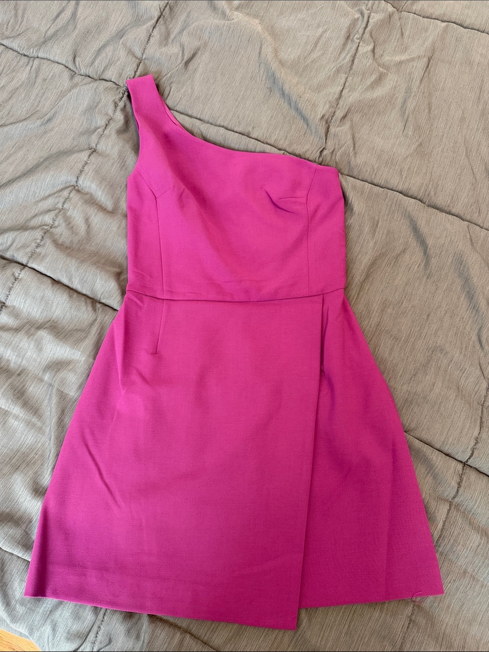 French Connection One-Shoulder Hot Pink Mini Dress